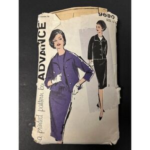 Vintage 60's‎ Advance 9690 Sewing Pattern Women Size 16 Three-Piece Suit